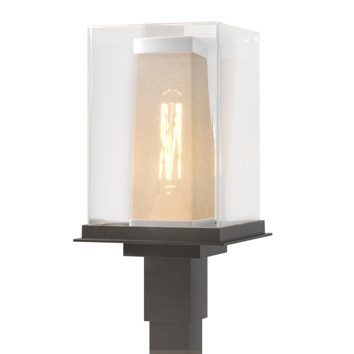 Polaris Outdoor Post Light in Coastal Oil Rubbed Bronze with Coastal Silver Accent - 344850-SKT-14-72-ZM0084 by Hubbardton Forge