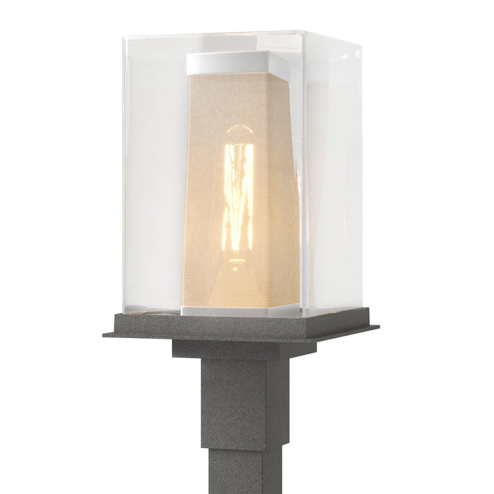 Polaris Outdoor Post Light in Coastal Natural Iron with Coastal Silver Accent - 344850-SKT-20-72-ZM0084 by Hubbardton Forge