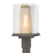 Polaris Outdoor Post Light in Coastal Dark Smoke with Coastal Gold Accent - 344850-SKT-77-70-ZM0084 by Hubbardton Forge