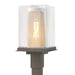 Polaris Outdoor Post Light in Coastal Dark Smoke with Coastal Silver Accent - 344850-SKT-77-72-ZM0084 by Hubbardton Forge