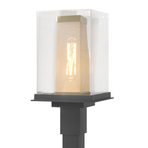 Polaris Outdoor Post Light in Coastal Black with Coastal Gold Accent - 344850-SKT-80-70-ZM0084 by Hubbardton Forge