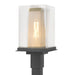 Polaris Outdoor Post Light in Coastal Black with Coastal Gold Accent - 344850-SKT-80-70-ZM0084 by Hubbardton Forge