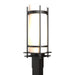 Banded Outdoor Post Light in Coastal Oil Rubbed Bronze - 345895-SKT-14-GG0040 by Hubbardton Forge