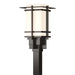 Tourou Outdoor Post Light in Coastal Oil Rubbed Bronze - 346011-SKT-14-GG0076 by Hubbardton Forge