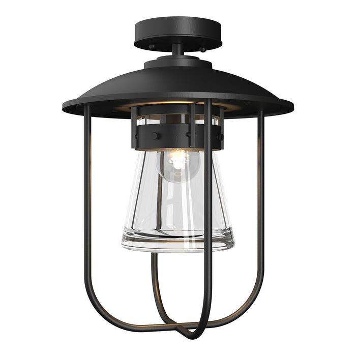 Erlenmeyer Outdoor Semi-Flush in Coastal Black - 356015-SKT-80-ZM0467 by Hubbardton Forge