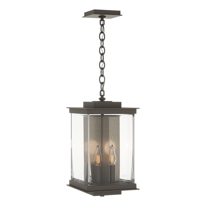 Kingston Outdoor Large Lantern in Coastal Dark Smoke with Translucent Soft Gold Accent - 356840-SKT-77-83-ZM0703 by Hubbardton Forge