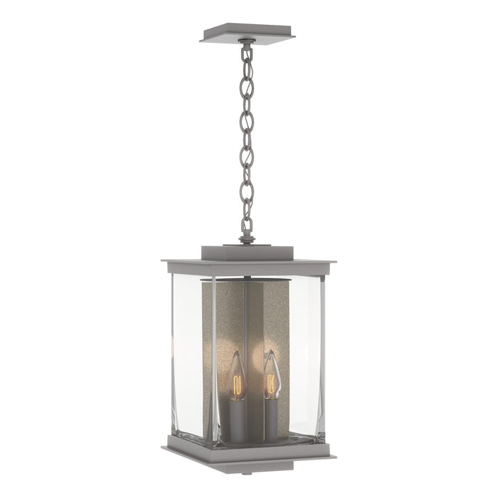 Kingston Outdoor Large Lantern in Coastal Burnished Steel with Translucent Soft Gold Accent - 356840-SKT-78-83-ZM0703 by Hubbardton Forge