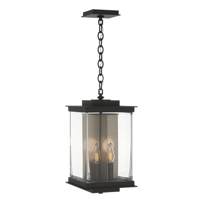 Kingston Outdoor Large Lantern in Coastal Black with Translucent Soft Gold Accent - 356840-SKT-80-83-ZM0703 by Hubbardton Forge