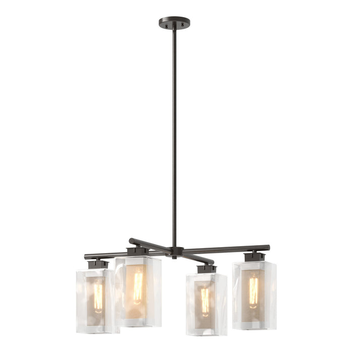 Polaris Outdoor 4-Light Pendant in Coastal Oil Rubbed Bronze with Coastal Silver Accent - 364213-SKT-MULT-14-72-ZM0093 by Hubbardton Forge