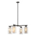 Polaris Outdoor 4-Light Pendant in Coastal Oil Rubbed Bronze with Coastal Silver Accent - 364213-SKT-MULT-14-72-ZM0093 by Hubbardton Forge