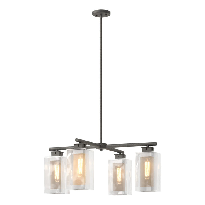 Polaris Outdoor 4-Light Pendant in Coastal Natural Iron with Coastal Silver Accent - 364213-SKT-MULT-20-72-ZM0093 by Hubbardton Forge