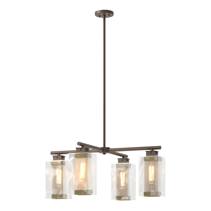 Polaris Outdoor 4-Light Pendant in Coastal Bronze with Coastal Gold Accent - 364213-SKT-MULT-75-70-ZM0093 by Hubbardton Forge