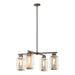 Polaris Outdoor 4-Light Pendant in Coastal Bronze with Coastal Gold Accent - 364213-SKT-MULT-75-70-ZM0093 by Hubbardton Forge