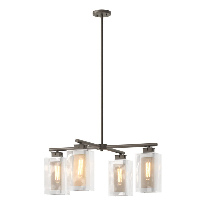 Polaris Outdoor 4-Light Pendant in Coastal Dark Smoke with Coastal Silver Accent - 364213-SKT-MULT-77-72-ZM0093 by Hubbardton Forge