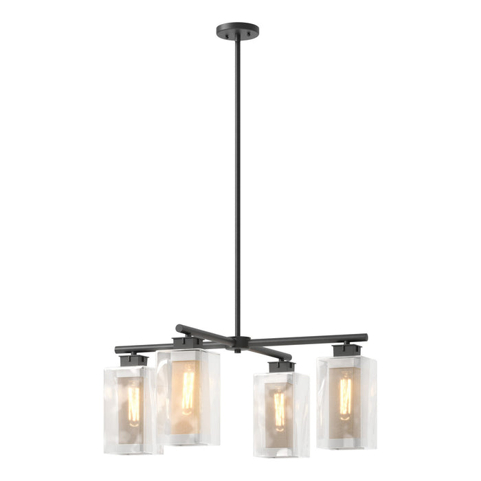 Polaris Outdoor 4-Light Pendant in Coastal Black with Coastal Silver Accent - 364213-SKT-MULT-80-72-ZM0093 by Hubbardton Forge