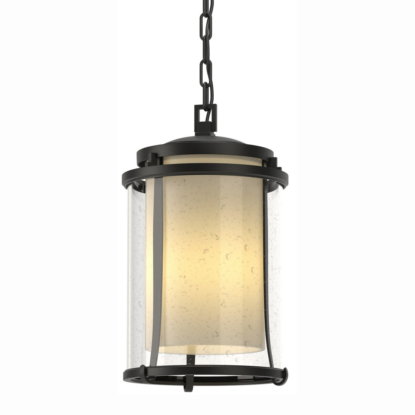 Meridian Large Outdoor Ceiling Fixture in Coastal Black - 365615-SKT-80-ZS0283 by Hubbardton Forge