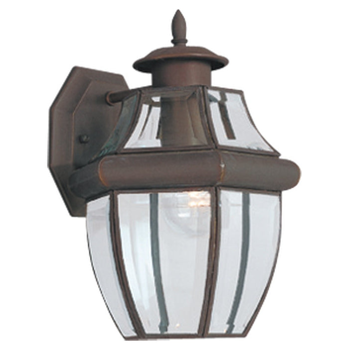 Lancaster One Light Outdoor Wall Lantern in Antique Bronze