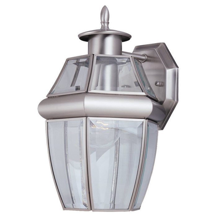 Lancaster One Light Outdoor Wall Lantern in Antique Brushed Nickel