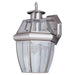 Lancaster One Light Outdoor Wall Lantern in Antique Brushed Nickel