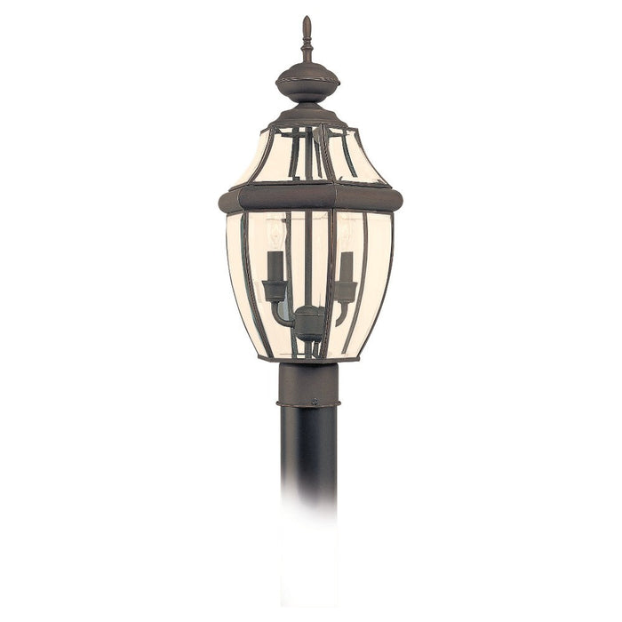 Lancaster Two Light Outdoor Post Lantern in Antique Bronze