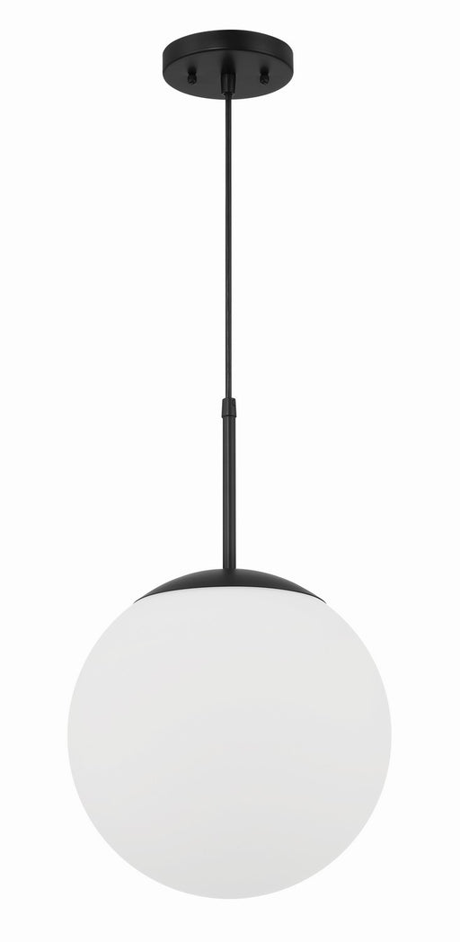 56892-FB-WG- Gaze 1-Light Pendant in Flat Black by Craftmade