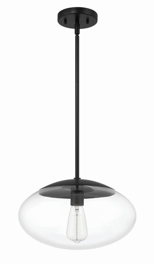 56894-FB - Gaze 1-Light Pendant in Flat Black by Craftmade