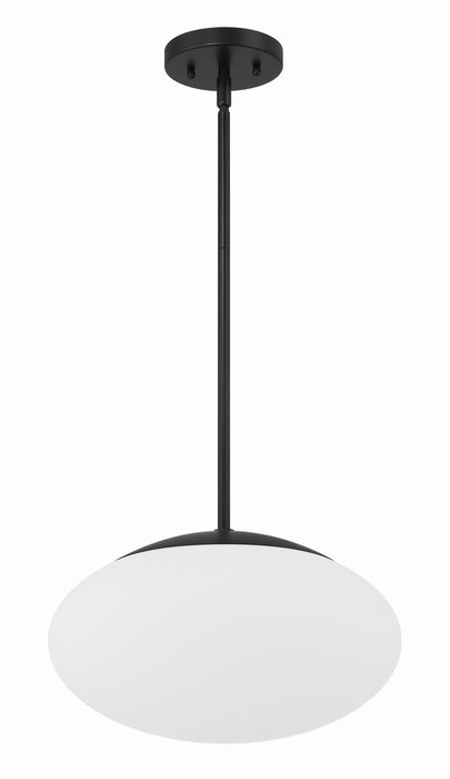 56894-FB-WG- Gaze 1-Light Pendant in Flat Black by Craftmade