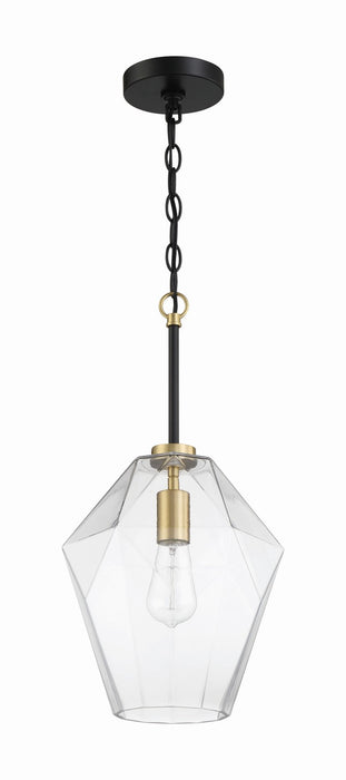 56992-FBSB - Avante Grand 1-Light Pendant in Flat Black & Satin Brass by Craftmade