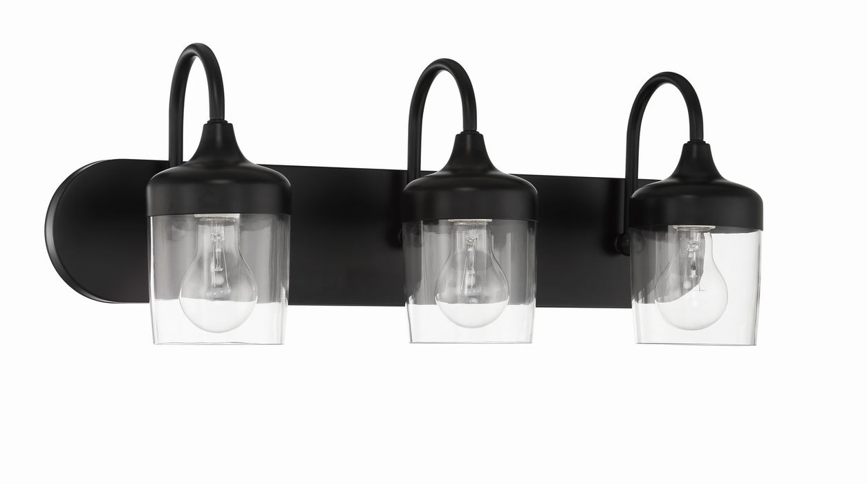 58103-FB - Wrenn 3-Light Vanity in Flat Black by Craftmade