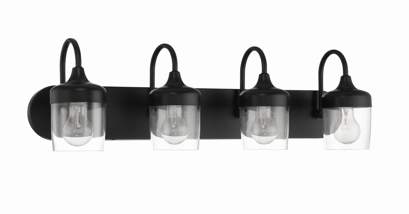 58104-FB - Wrenn 4-Light Vanity in Flat Black by Craftmade