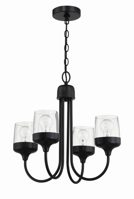 58124-FB - Wrenn 4-Light Chandelier in Flat Black by Craftmade