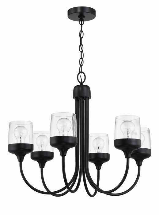 58126-FB - Wrenn 6-Light Chandelier in Flat Black by Craftmade