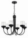 58126-FB - Wrenn 6-Light Chandelier in Flat Black by Craftmade