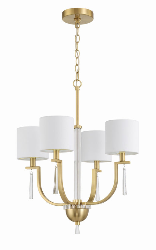 58224-SB - Fortuna 4-Light Chandelier in Satin Brass by Craftmade