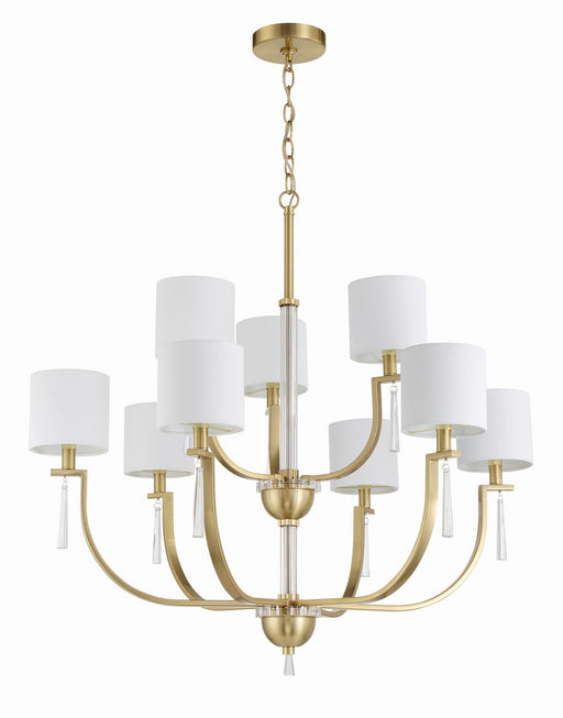 58229-SB - Fortuna 9-Light Chandelier in Satin Brass by Craftmade