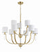 58229-SB - Fortuna 9-Light Chandelier in Satin Brass by Craftmade