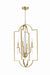 58234-SB - Fortuna 4-Light Foyer Pendant in Satin Brass by Craftmade