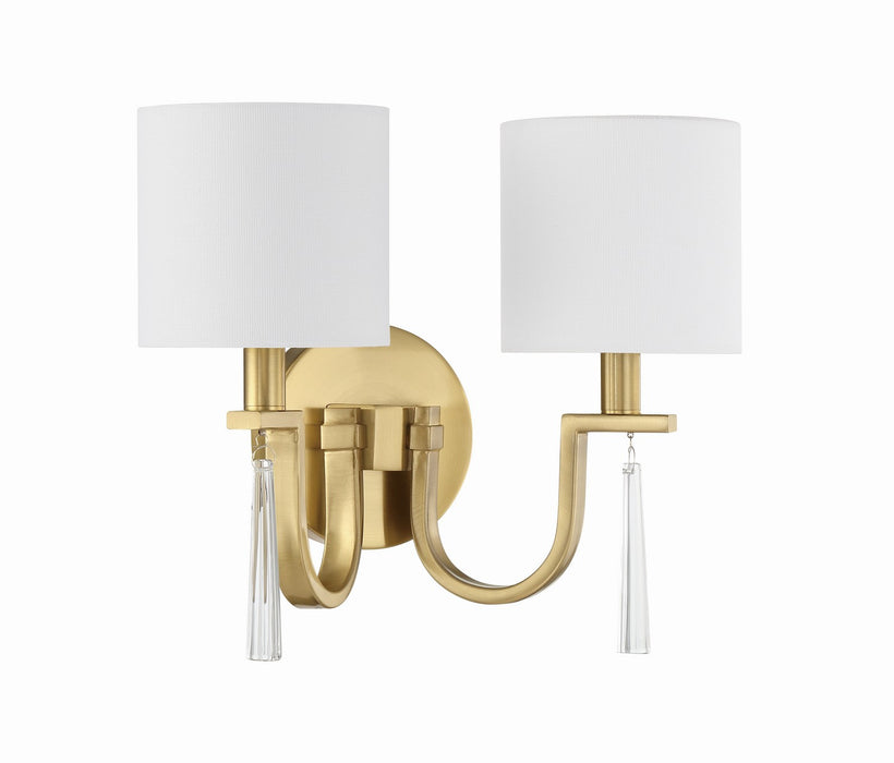 58262-SB - Fortuna 2-Light Wall Sconce in Satin Brass by Craftmade