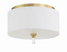 58282-SB - Fortuna 2-Light Flushmount in Satin Brass by Craftmade