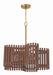 58425-SBWAL - Freeform 5-Light Chandelier in Satin Brass & Walnut by Craftmade