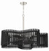 58426-PLNBWN - Freeform 5-Light Chandelier in Polished Nickel & Black Walnut by Craftmade