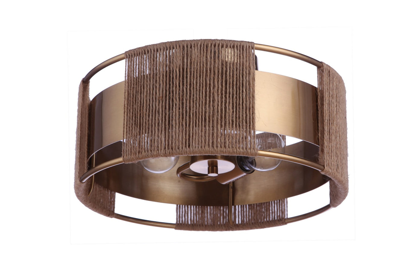 59052-SB - Kensey 2-Light Semi Flush Mount in Satin Brass by Craftmade