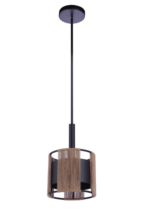 59091-FB - Kensey 1-Light Mini Pendant in Flat Black by Craftmade