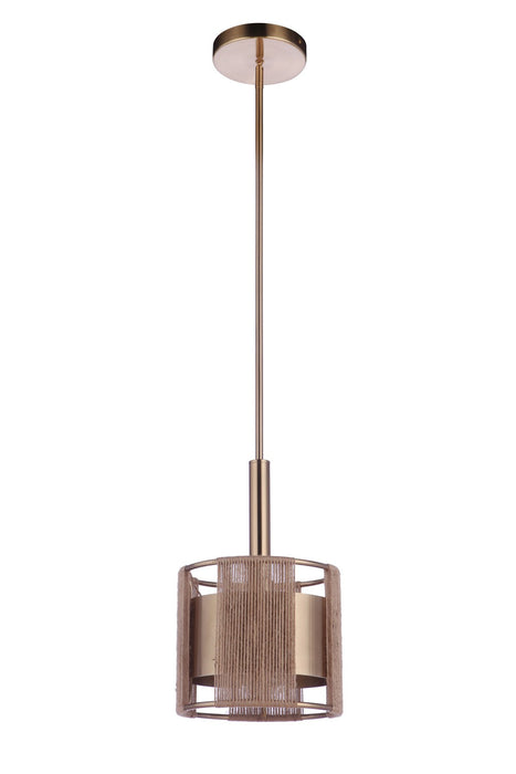 59091-SB - Kensey 1-Light Mini Pendant in Satin Brass by Craftmade