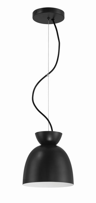 59191-FB - Ventura Dome 1-Light Pendant in Flat Black by Craftmade