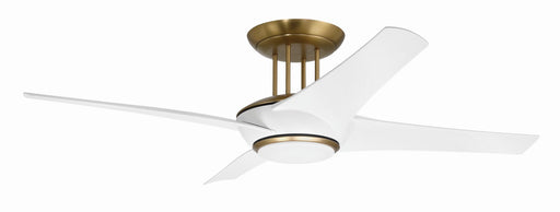 CAM54WSB4 - Cam 54" Ceiling Fan in White & Satin Brass by Craftmade