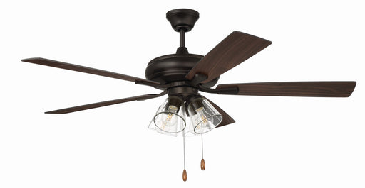 ECF104ESP5-ESPWLN - Eos Clear 4 Light 52" Ceiling Fan in Espresso by Craftmade