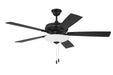 ECF111FB5-FBGW - Eos 3 Light Bowl 52" Ceiling Fan in Flat Black by Craftmade