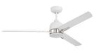 FUL52WPLN3 - Fuller 52" Ceiling Fan in White & Polished Nickel by Craftmade