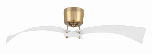 TRN52WSB2 - Tern 52" Ceiling Fan in White & Satin Brass by Craftmade